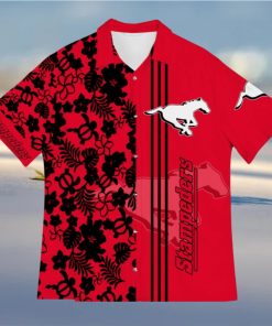 Calgary Stampeders American Sports Team Flower Beach Tree Hawaiian Shirt