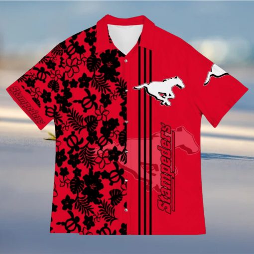 Calgary Stampeders American Sports Team Flower Beach Tree Hawaiian Shirt