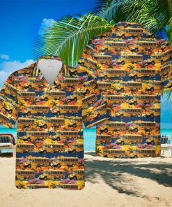 California Los Angeles Yellow School Bus Hawaiian Shirt Men And Women Gift Aloha Beach