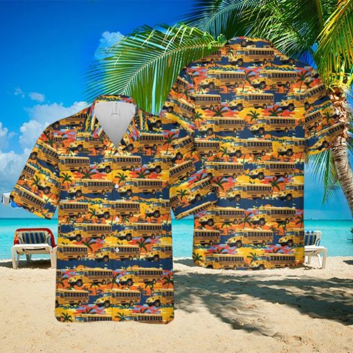 California Los Angeles Yellow School Bus Hawaiian Shirt Men And Women Gift Aloha Beach