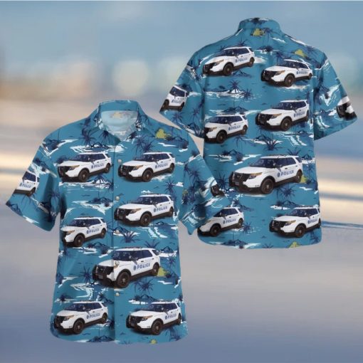 California Santa Monica Police Department Ford Police Interceptor Utility Hawaiian Shirt