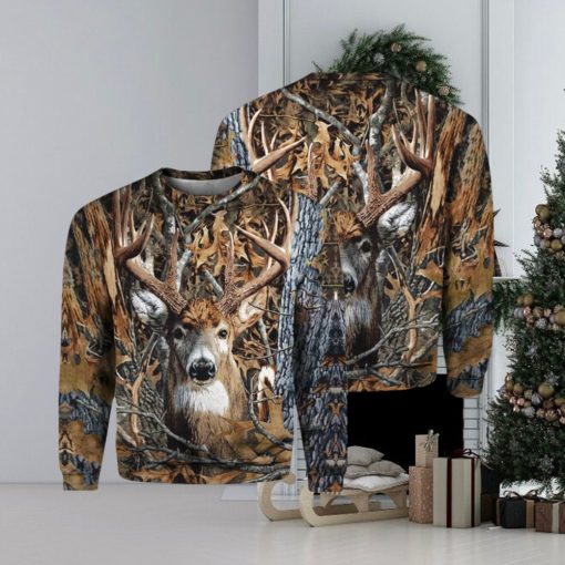 Camo Deer Hunter Christmas Unisex Ugly Sweater