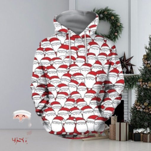 Can You Spot The Sheep Hidding Among These Santas Christmas Hoodie 3D All Over Print