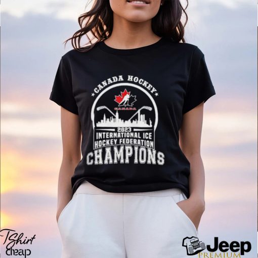 Canada Hockey 2023 International ICE Hockey Federation Champions Skyline Shirt