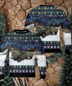 Canadian Army Navistar 7000 series 7000 MV cargo truck Christmas AOP Sweater Christmas Gift Sweater