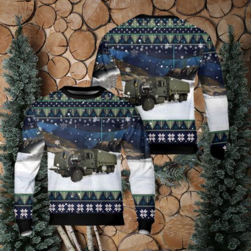 Canadian Army Navistar 7000 series 7000 MV cargo truck Christmas AOP Sweater Christmas Gift Sweater