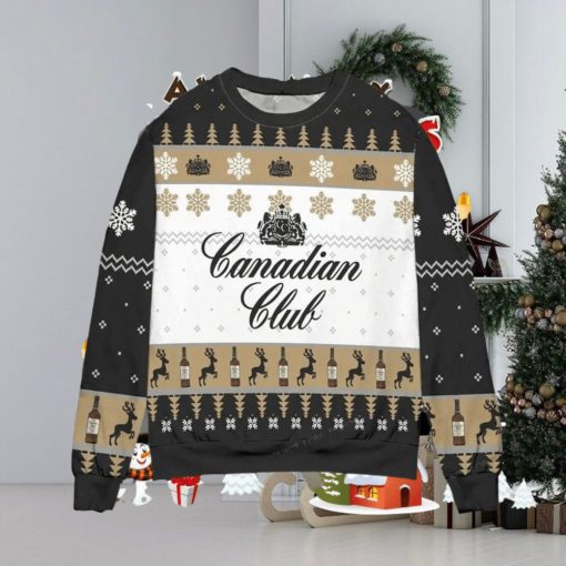 Canadian Club Whisky Snowflake Ugly Christmas Sweater Special Gift For Men Women