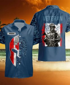 Canadian Veteran Hawaii Shirt Custom Name Unique Gift For Men Women