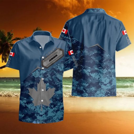 Canadian Veteran Hawaii Shirt Custom Name Unique Gift