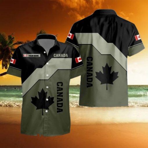 Canadian Veteran Impressive Gift For Men Women Hawaii Shirt Custom Name 2RlRs8GzE