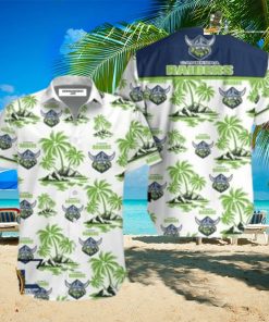 Canberra Raiders Coconut Tree Island Hawaiian Shirt