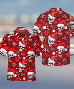 Candy Cane Skulls Red Aloha Shirt Xmas, Funny Christmas Gift Ideas