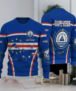 Cape Verde Active Flag Knitted Sweater All Over Print For Men And Women Gift Christmas Holiday