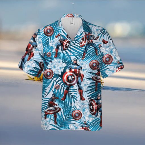 Captain America Marvel Comics Beach Lover 3D Hawaiian Shirt