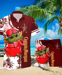 Captain Morgan Baby Yoda Hawaiian Shirt And Shorts Gift Hawaiian shirt