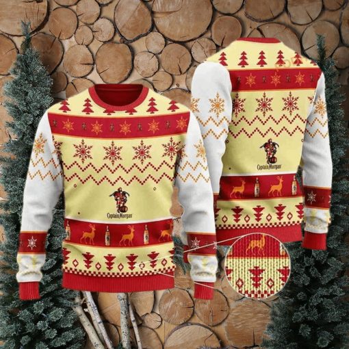 Captain Morgan Christmas Unisex Woolen Ugly Sweater 3D Gift Idea