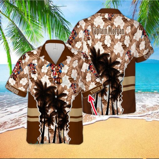 Captain Morgan Collar Custom Name Design Hawaiian Shirt For Men And Women Gift Beach