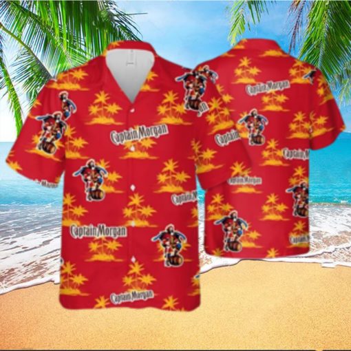 Captain Morgan Hawaiian Shirt Coconut Island Pattern Gift For Beach Vacation