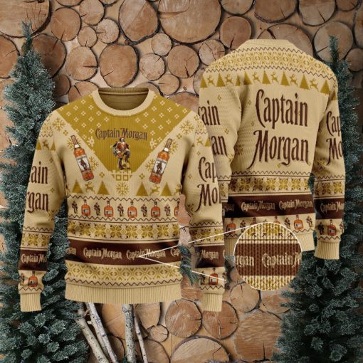 Captain Morgan Whiskey Knitted Xmas Sweater Gift Men And Women