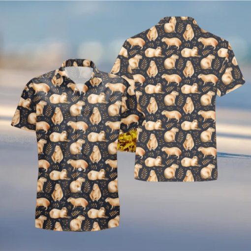 Capybara Pattern Hawaiian Shirt, Capybara Summer Aloha Beach Shirts, Hawaiian Pet Shirt, Capybara Aloha Gift Shirt, Cute Animal Shirt