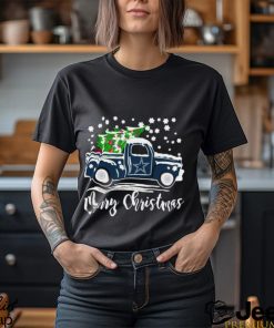 Car Carrying Christmas Tree Dallas Cowboys Merry Christmas Tee Shirt Men shirt