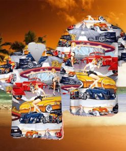 Car Hop Classic Car And Diner Hawaiian Shirt Summer Gift For Men And Women