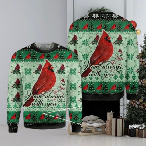 Cardinal I Am Always With You Ugly Sweater Christmas Party