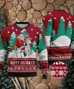 Cardinal Red Funny Santa Happy Holigays Christmas Sweater Gift For Men And Women