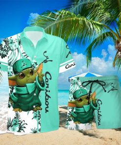 Caribou Coffee Baby Yoda Hawaiian Shirt And Shorts Gift Hawaiian shirt SFOglqV01