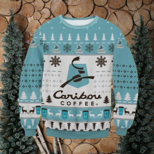 Caribou Coffee Christmas Ugly Sweater Gift For Men And Women