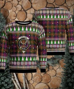 Carnegie Modern Crest Tartan Christmas Ugly Sweater 3D Gift For Men And Women