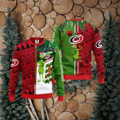 Carolina Hurricanes Grinch & Scooby doo Christmas Ugly Sweater