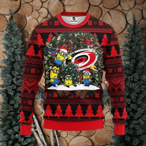 Carolina Hurricanes Minion Christmas Ugly Sweater