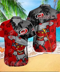 Carolina Hurricanes NHL Unisex All Over Print Hawaiian Button Shirt