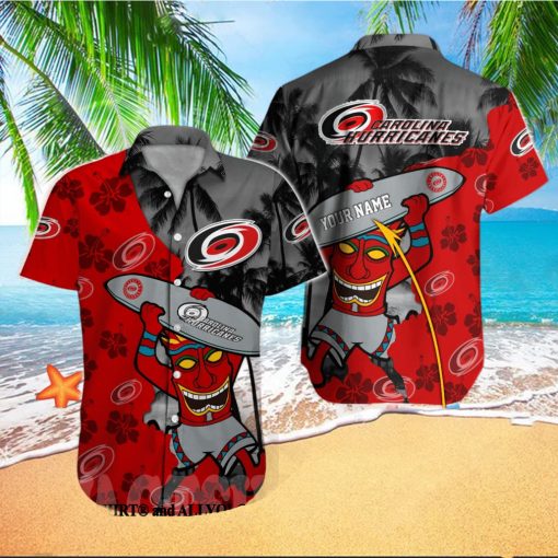 Carolina Hurricanes NHL Unisex All Over Print Hawaiian Button Shirt