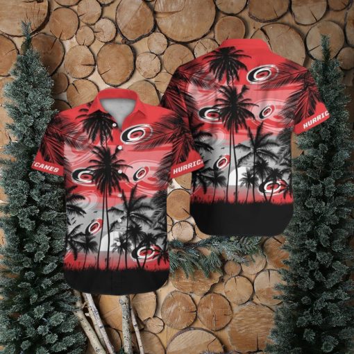 Carolina Hurricanes Short Sleeve Button Up Tropical Shirt Hawaiian Shirt