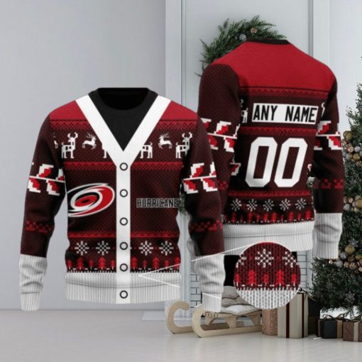 Carolina Hurricanes Supporter Christmas Holiday Personalized Ugly Sweater