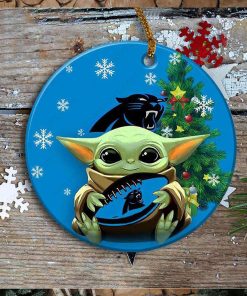 Carolina Panthers Baby Yoda Ornament Christmas Tree Decorations NFL Gifts