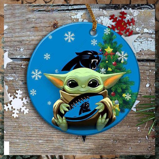 Carolina Panthers Baby Yoda Ornament Christmas Tree Decorations NFL Gifts