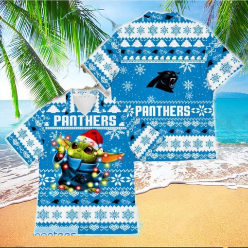 Carolina Panthers Baby Yoda Star Wars Funny Hawaiian Shirt New For Fans Gift Christmas Holidays