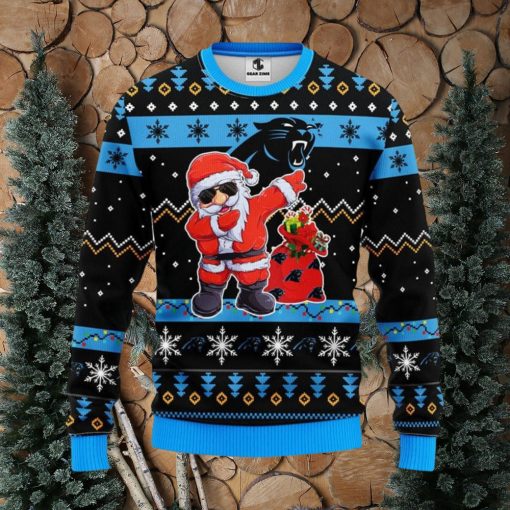 Carolina Panthers Dabbing Santa Claus Christmas Ugly Sweater Sport Christmas Gift Ideas