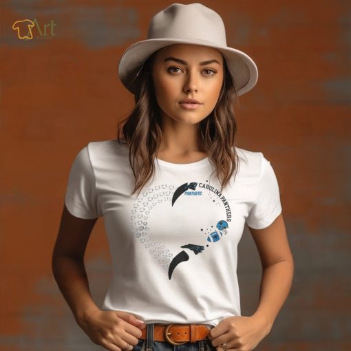 Carolina Panthers Football Heart Helmet Logo Gift Shirt