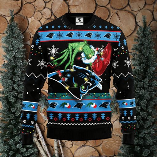 Carolina Panthers Grinch Christmas Ugly Sweater