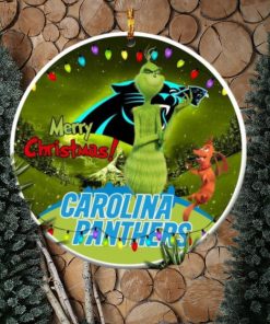 Carolina Panthers Merry Christmas Grinch Ornament