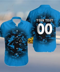 Carolina Panthers NFL Camouflage Vintage Custom Name And Number Hawaiian Shirt