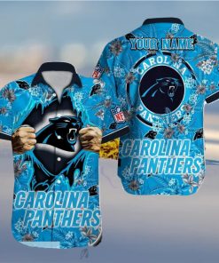 Carolina Panthers NFL Custom Name Aloha 3D Hawaiian Shirt Summer Gift