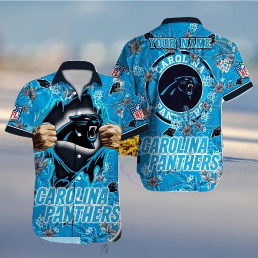 Carolina Panthers NFL Custom Name Aloha 3D Hawaiian Shirt Summer Gift