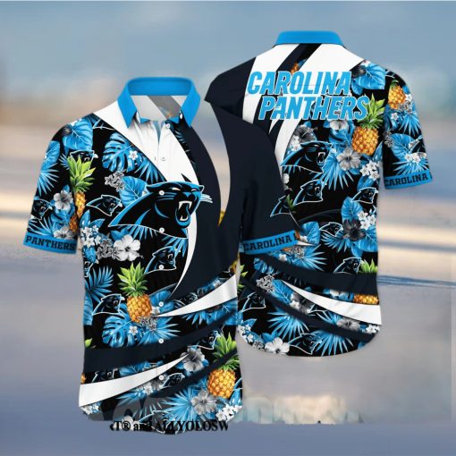 Carolina Panthers NFL Flower All Over Printed Classic Hawaiian Shirt