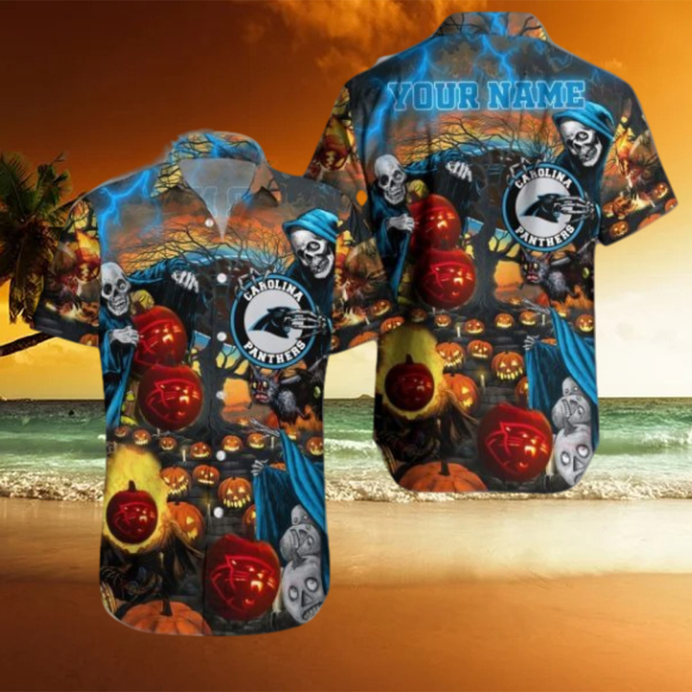 Carolina Panthers NFL Hawaiian Shirt Halloween Personalize Gifts For Men Dad Gifts Christmas Gifts