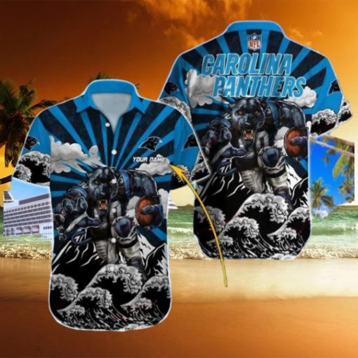 Carolina Panthers NFL Hawaiian Shirt Panthers Mascot Personalize Gifts For Men Dad Gifts Christmas Gifts